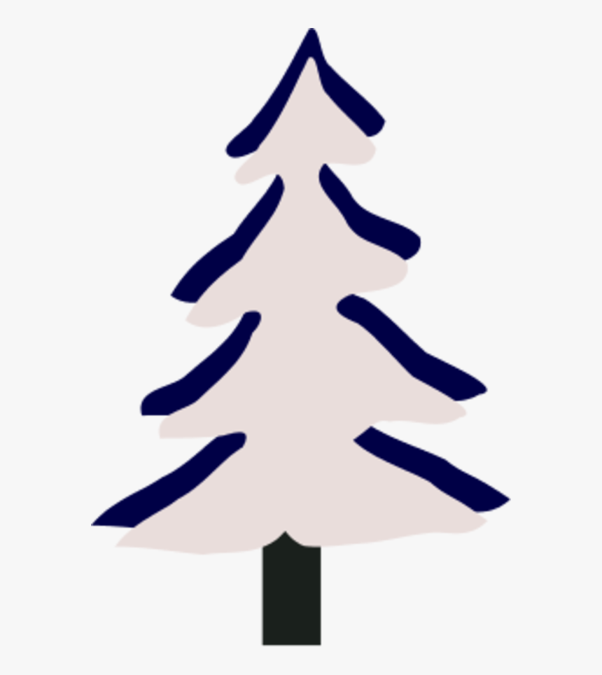 Pine Tree In Winter - Clip Art, HD Png Download, Free Download