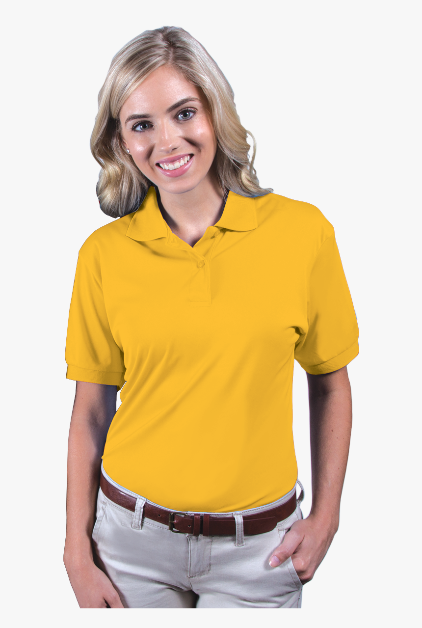 Ladies Wicking Solid Snag Resist Polo - Polo Shirt, HD Png Download, Free Download