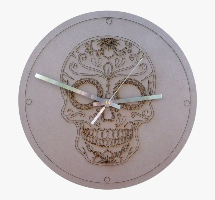 Sugar Skull Rose Gold Clock By Capeclocks - Circle, HD Png Download, Free Download