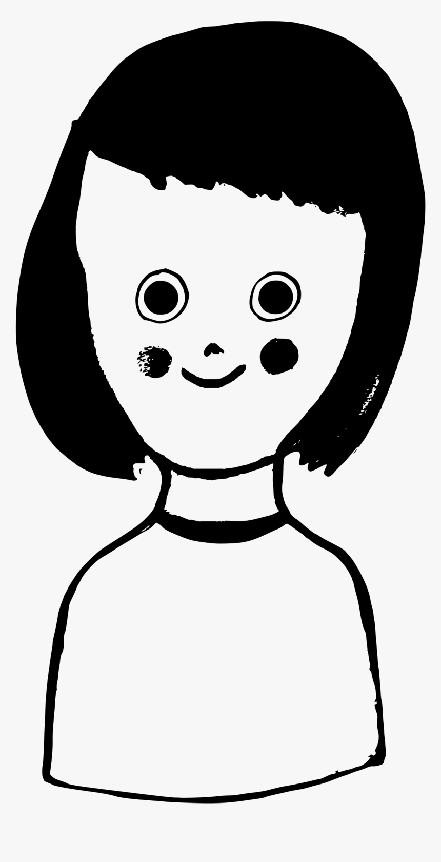 Small Girl-vector Clip Arts - Small Girl Black And White Png, Transparent Png, Free Download