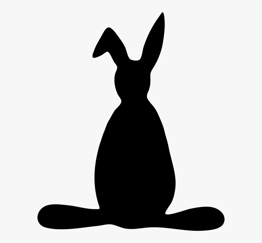 Lebre, Coelho, Coelhinho Da Páscoa, Silhueta, Preto - Bunny Silhouette Png, Transparent Png, Free Download