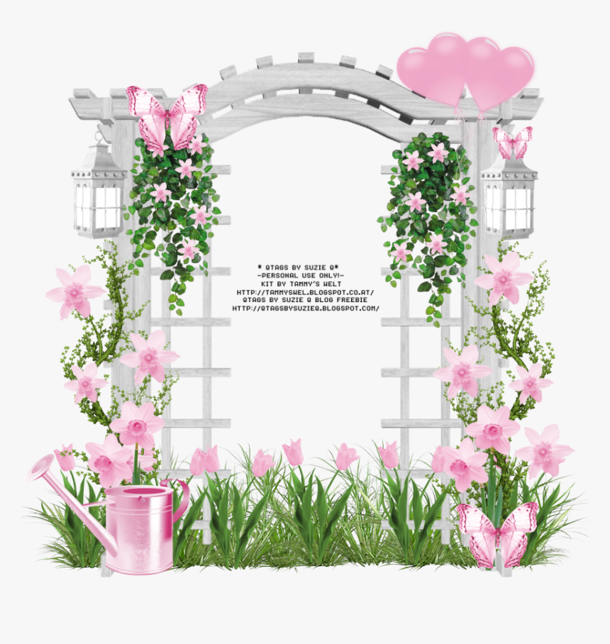 Pink Cluster Frame Png, Transparent Png, Free Download