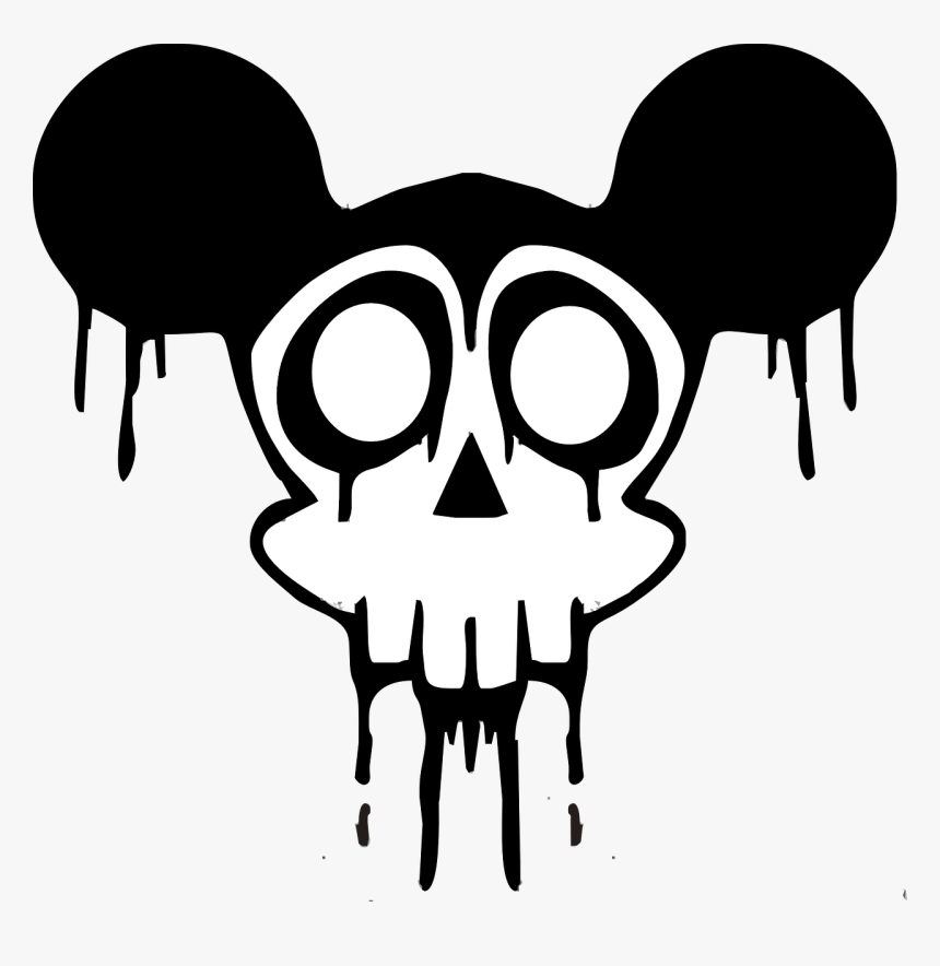 Cartoon Mickey Mouse Skull, HD Png Download kindpng