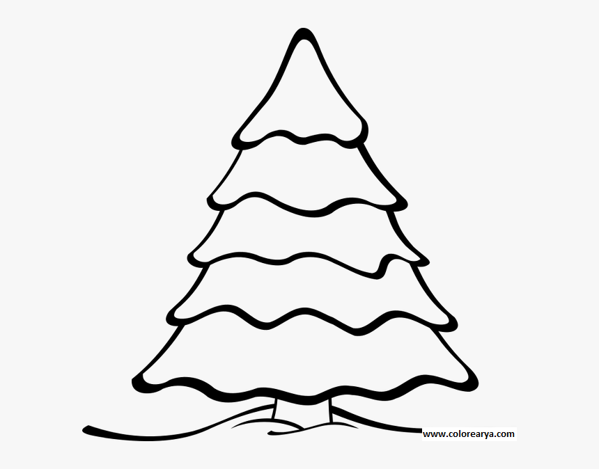 Arbol Navidad Para Colorear - Christmas Tree Black And White Clipart, HD Png Download, Free Download