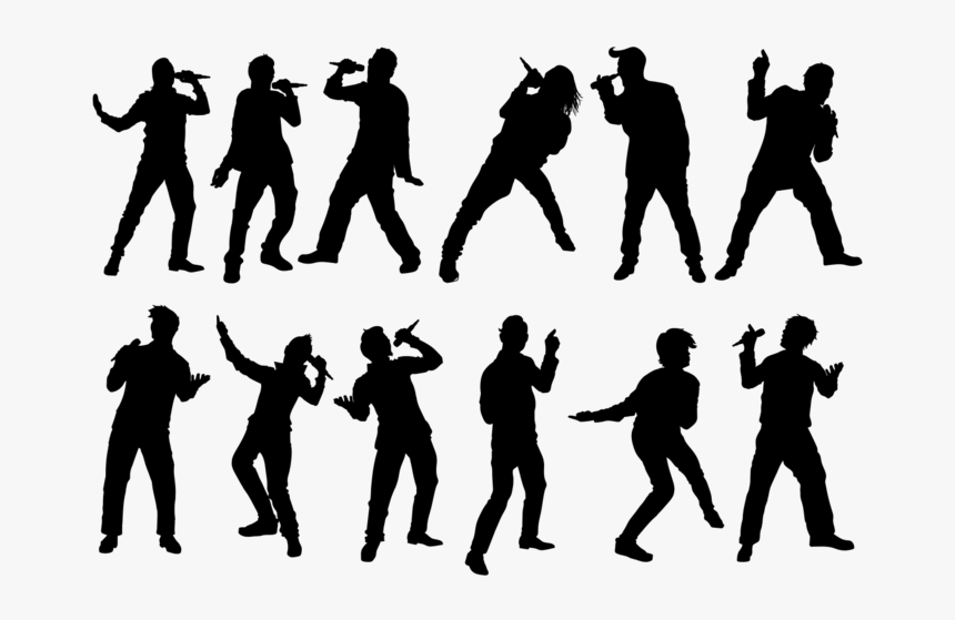 People Singing Silhouettes Vector Band Singer Free Vector Hd