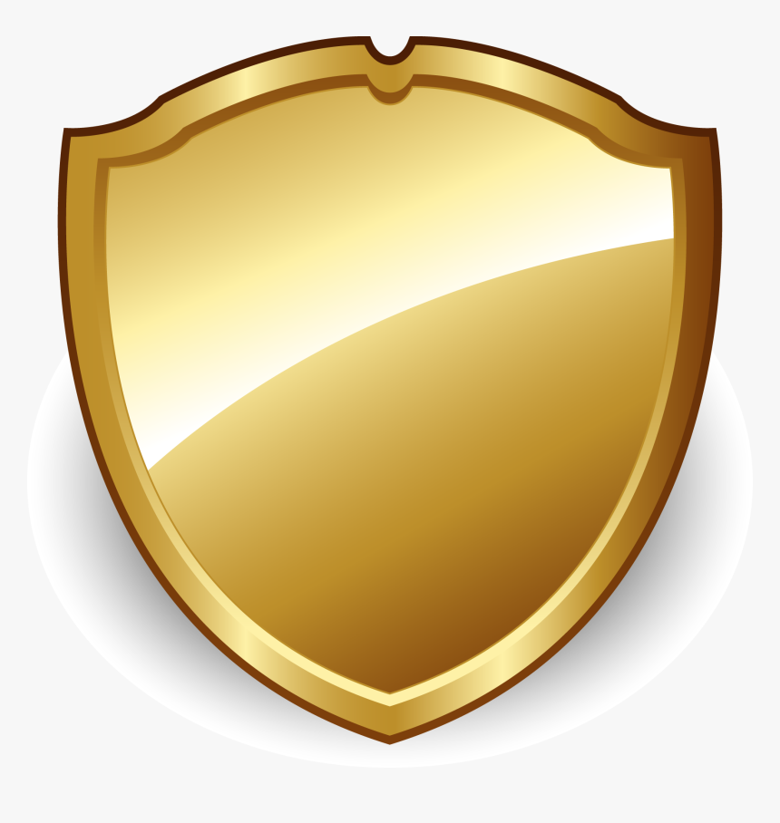 Transparent Shield Png Gold Shield Vector Png Png Download Kindpng