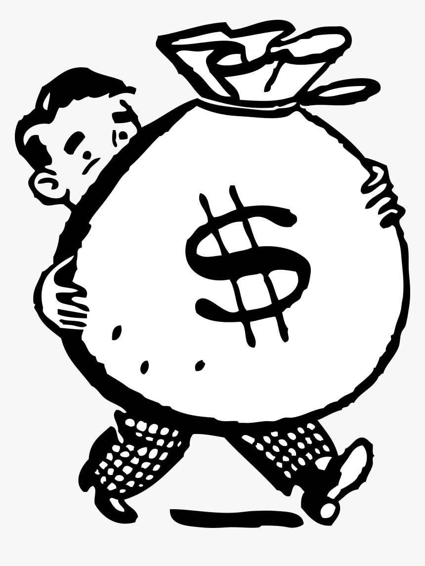 Clip Art De Homem Carregando Saco - Dollar Sign Clipart, HD Png Download, Free Download