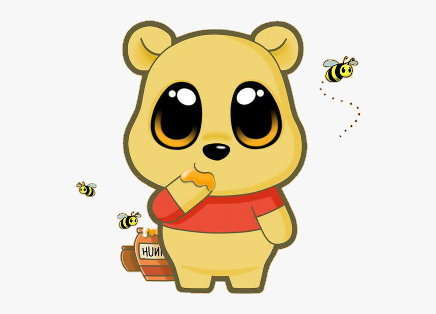 #pooh #ursinhopooh #honey #bear #bee #abelha #mel - Personajes De Disney Kawaii, HD Png Download@kindpng.com