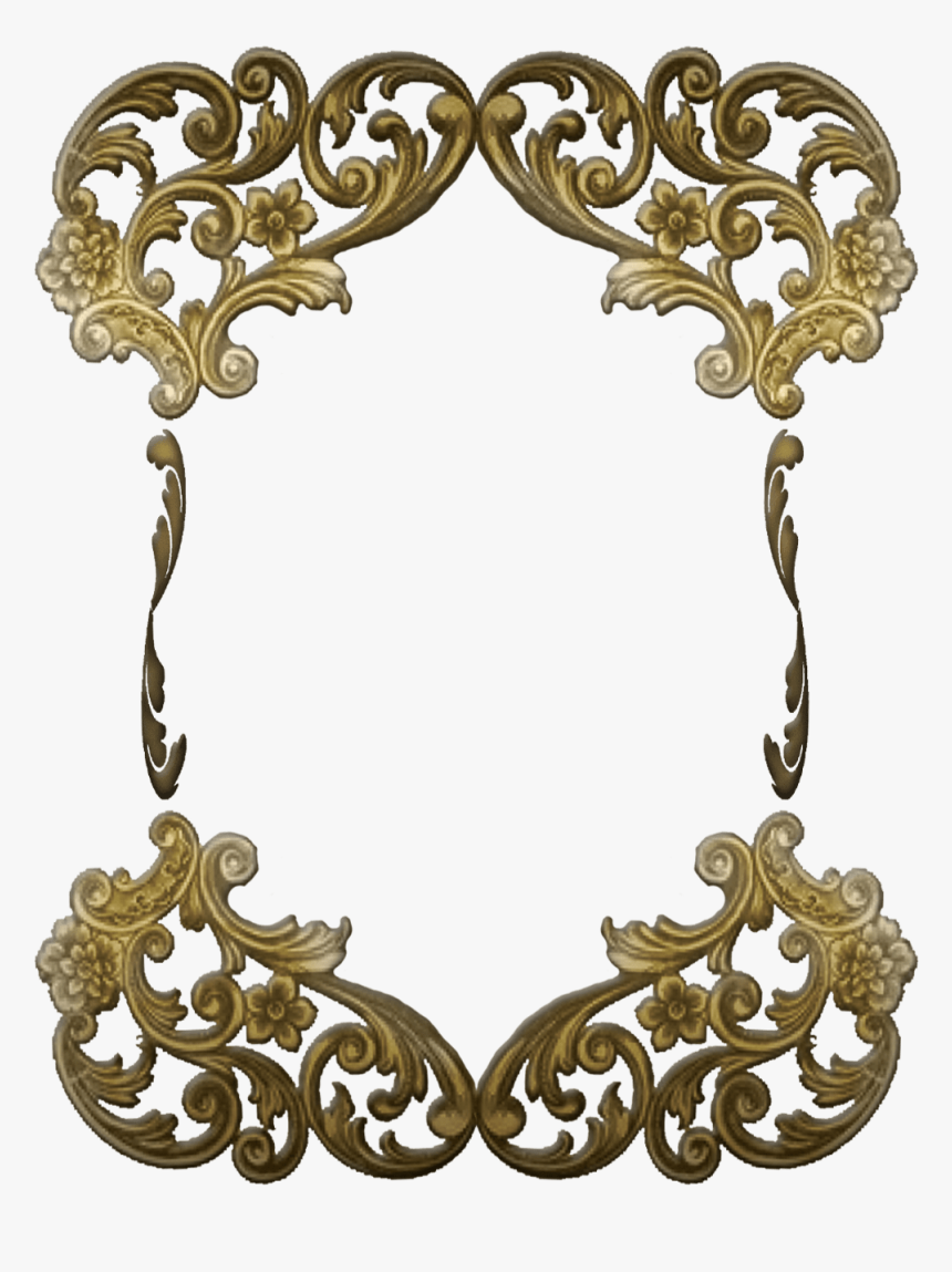 Marco Dorado Florido Victoriano - Frame Design Transparent Background, HD Png Download, Free Download