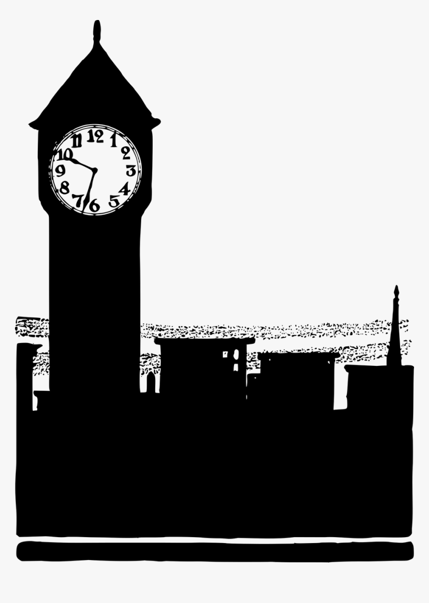 Silhouette Big Ben Png, Transparent Png, Free Download