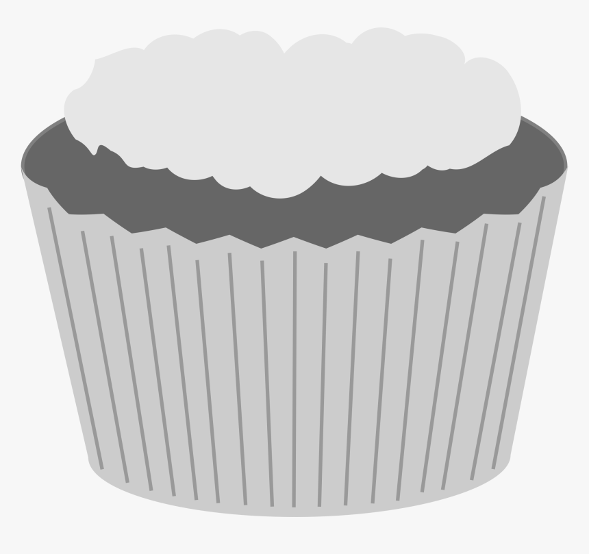 Grayscale Cupcake Clip Arts - Portable Network Graphics, HD Png Download, Free Download