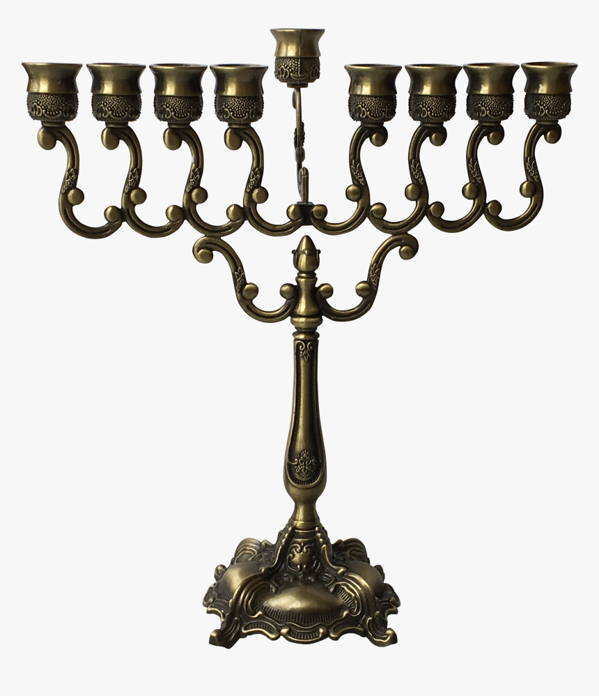 Shabbat Candles Png - Menorah With 6 Candles With Oil, Transparent Png, Free Download