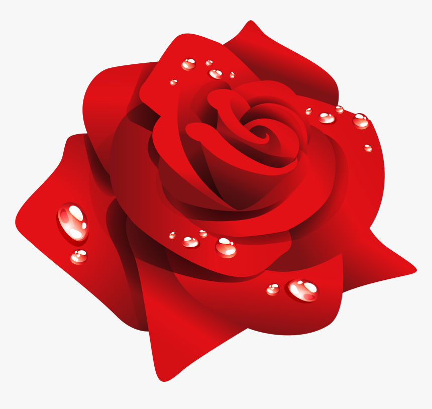 Red Rose With Dew Png Clipart - Imagens De Rosas Vermelhas Em Png, Transparent Png, Free Download
