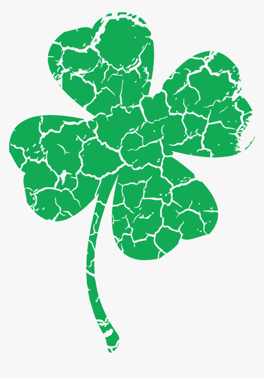 Distressed Clover St Paddy"s Day St Patrick"s Day Free - Distressed Clover Clip Art, HD Png Download, Free Download