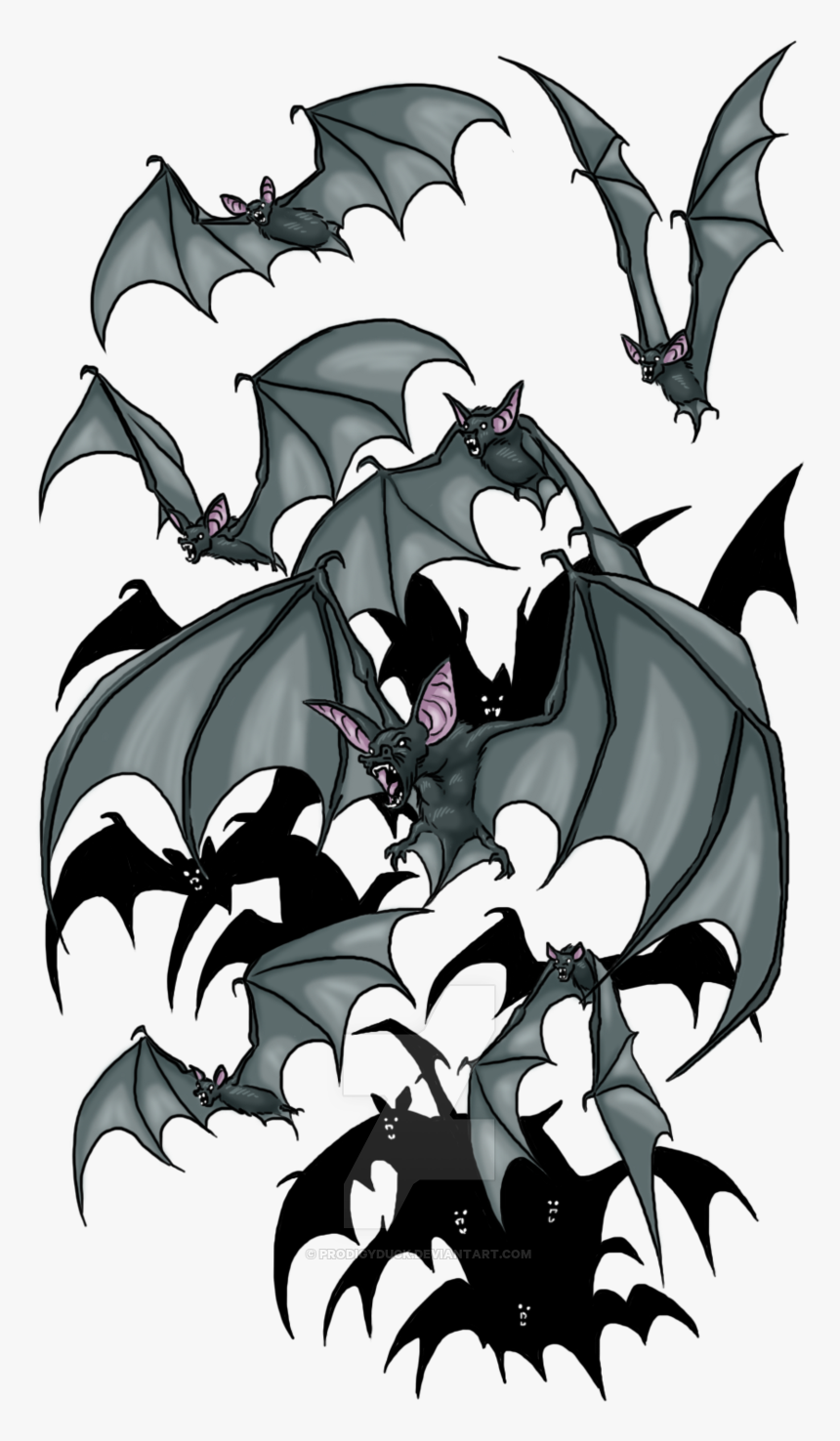 Drawn Bat Swarm Bat - Swarm Of Bats 5e, HD Png Download - kindpng