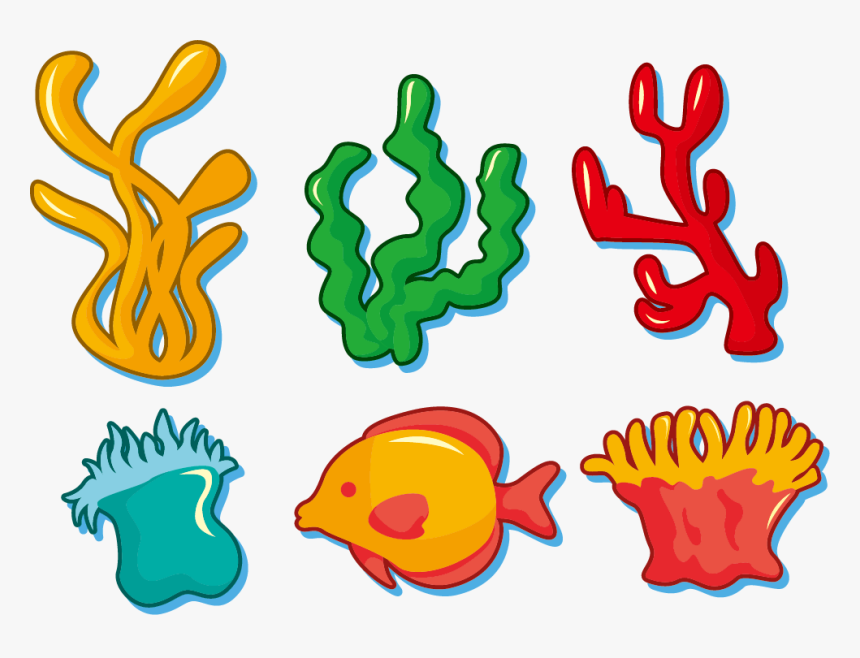 Clipart For Seaweed , Png Download - Cartoon Coral Reef Alga Clipart, Transparent Png, Free Download