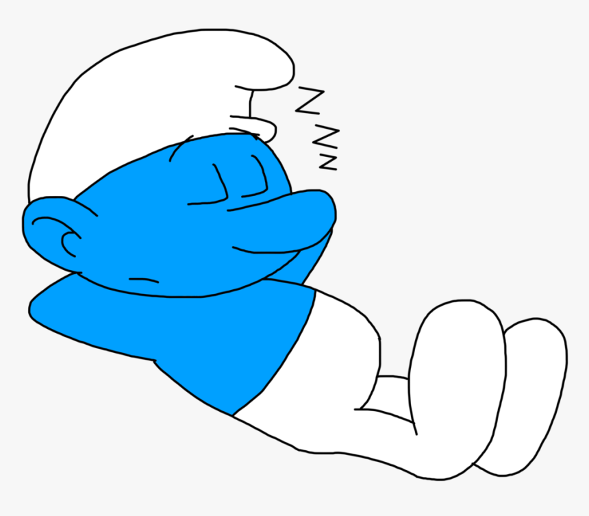 Transparent Smurf Clipart - Sleepy Smurf Png, Png Download, Free Download