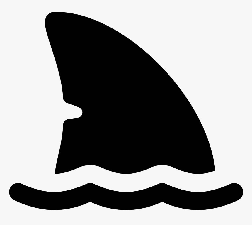 Transparent Fin Clipart Black And White - Shark Fin Black And White ...