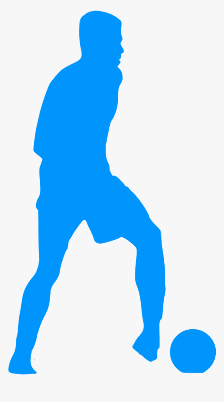 This Free Icons Png Design Of Silhouette Football - Football Player Blue Vector Png, Transparent Png, Free Download