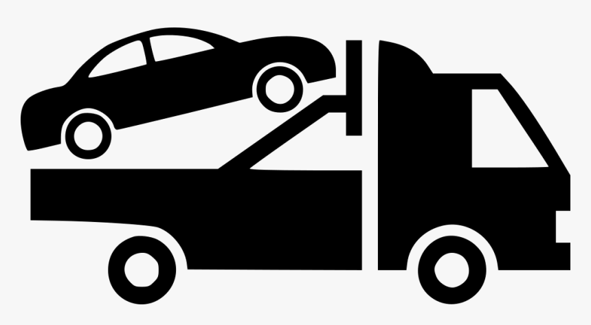 Car Tow Truck Towing Breakdown - Tow Truck Silhouette Free, HD Png Download, Free Download