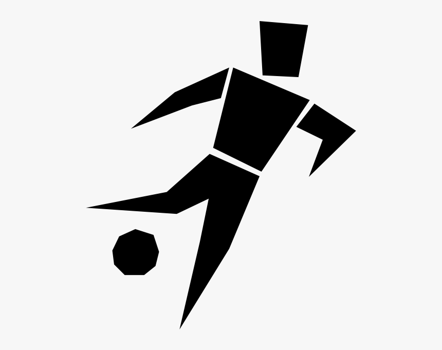 Soccer Player Svg Clip Arts Soccer Player Clipart Black And White Hd Png Download Kindpng