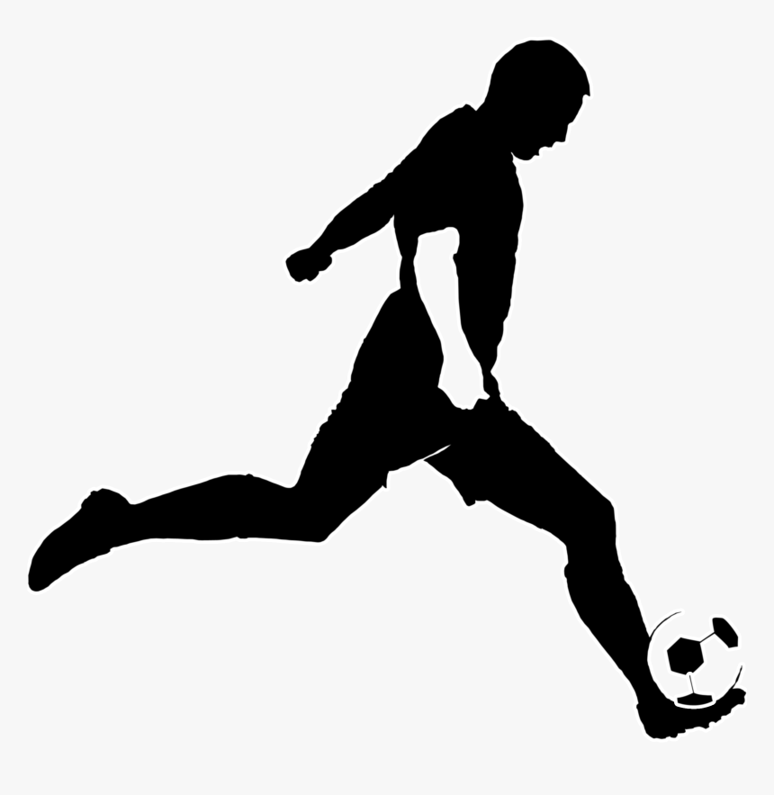 Transparent American Football Player Silhouette Png - Soccer Players Drawings Transparent, Png Download, Free Download