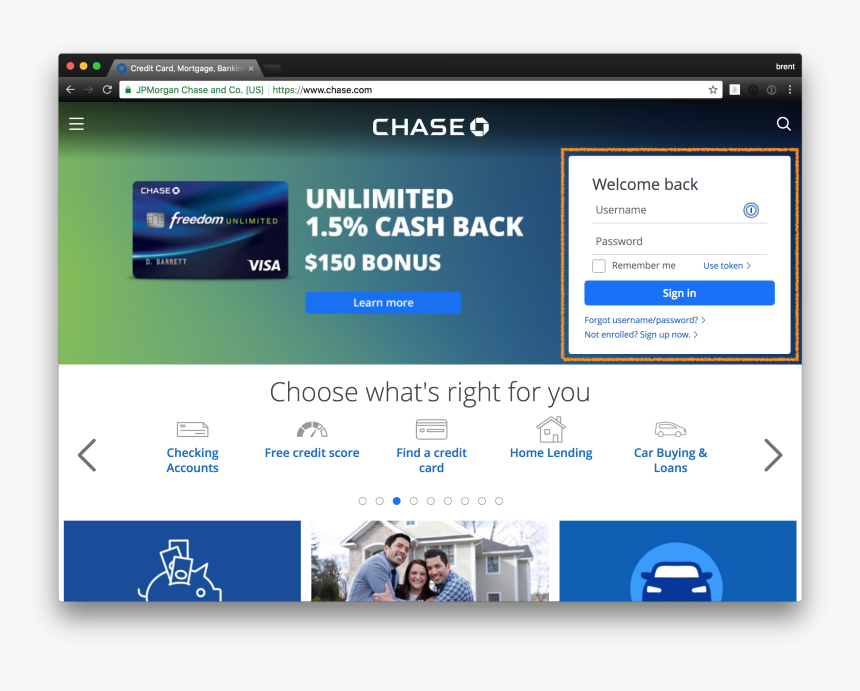 Online Banking Chase Login Hd Png Download Kindpng