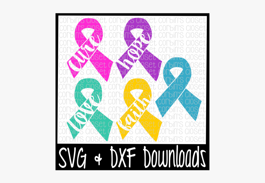 Free Awareness Ribbons Cutting File Crafter File - Poster, HD Png Download, Free Download