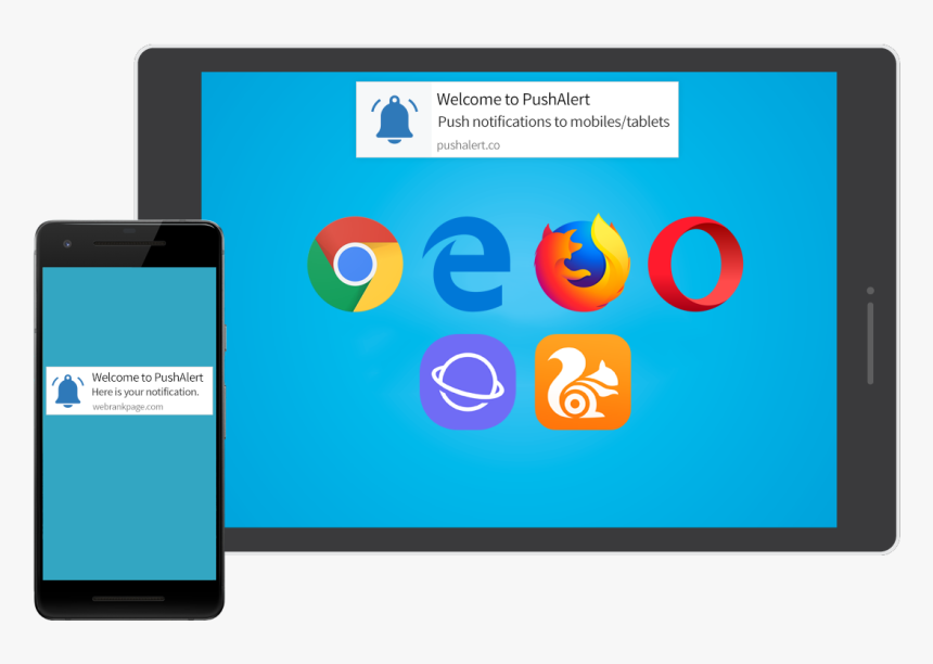 Push Notifications On Mobiles And Tablets - Uc Browser, HD Png Download, Free Download