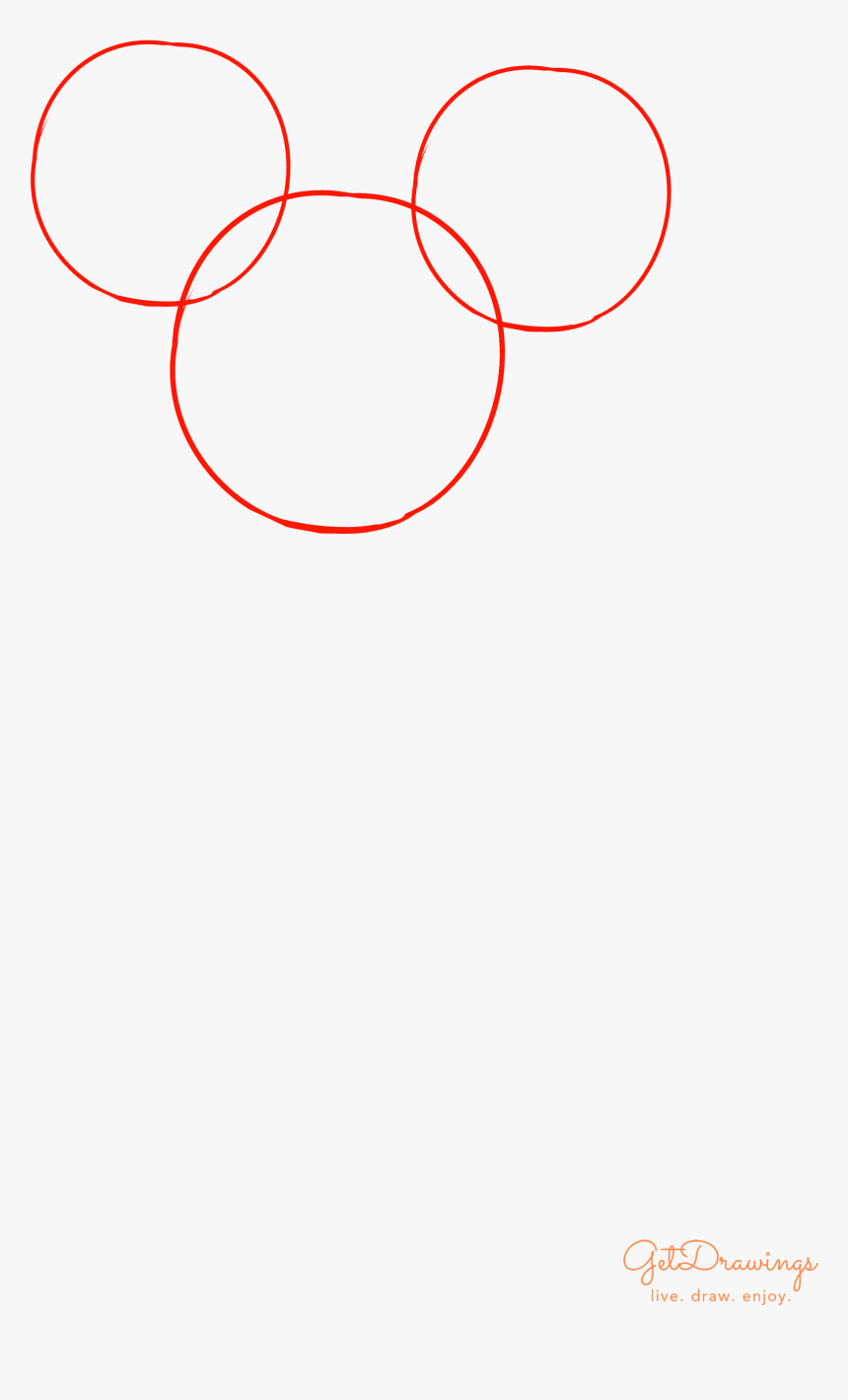 How To Draw A Mickey Mouse - Circle, HD Png Download, Free Download