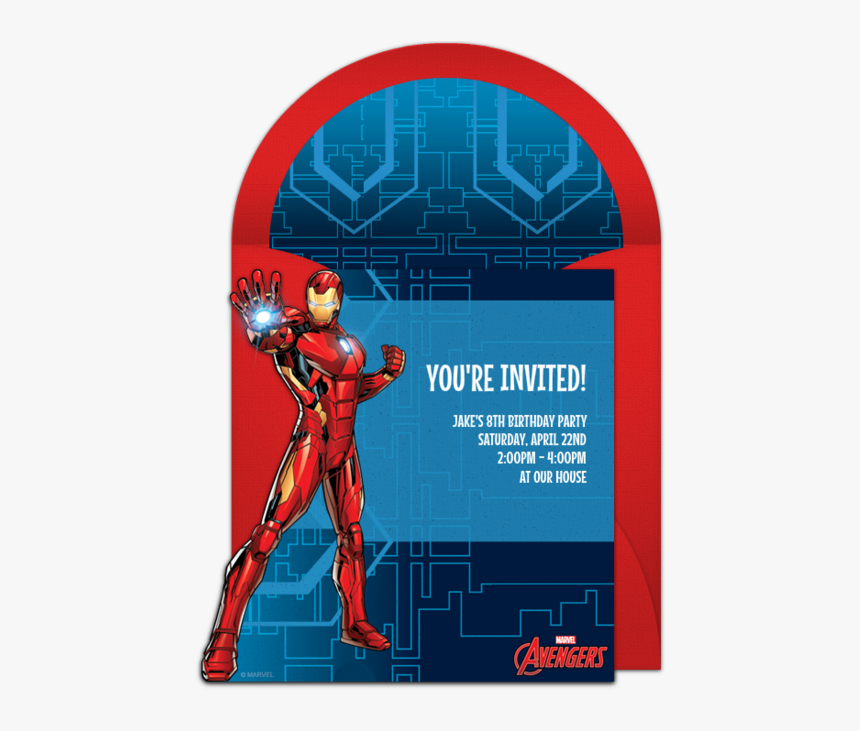 Iron Man Design Invitation, HD Png Download, Free Download