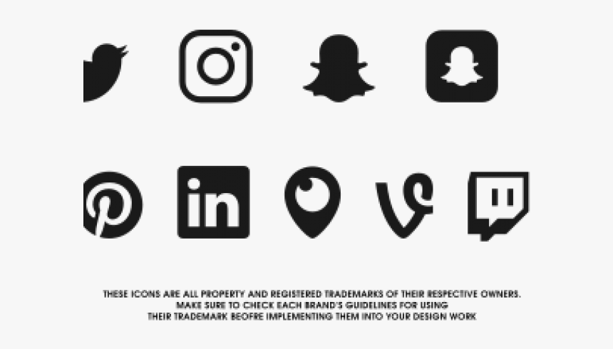 Social Media Icons Clipart Black And White - Transparent Background Social  Media Icon Background, HD Png Download - kindpng
