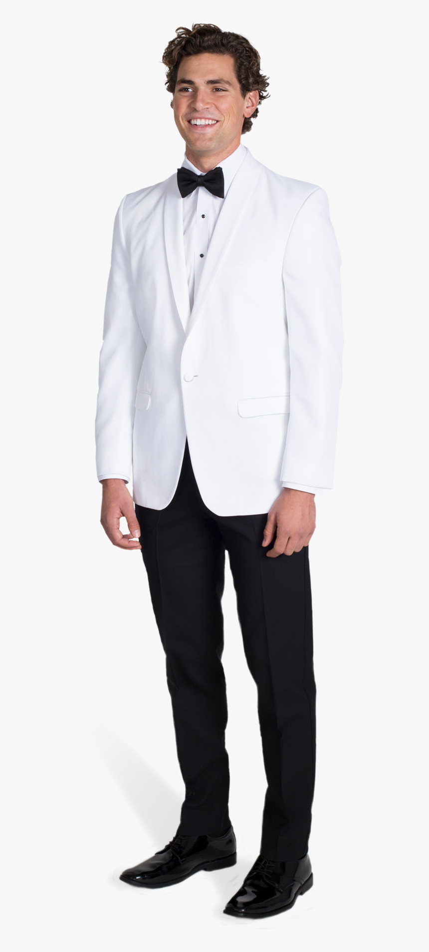 White Tuxedo Dinner Jacket - White Tuxedo Side View, HD Png Download, Free Download