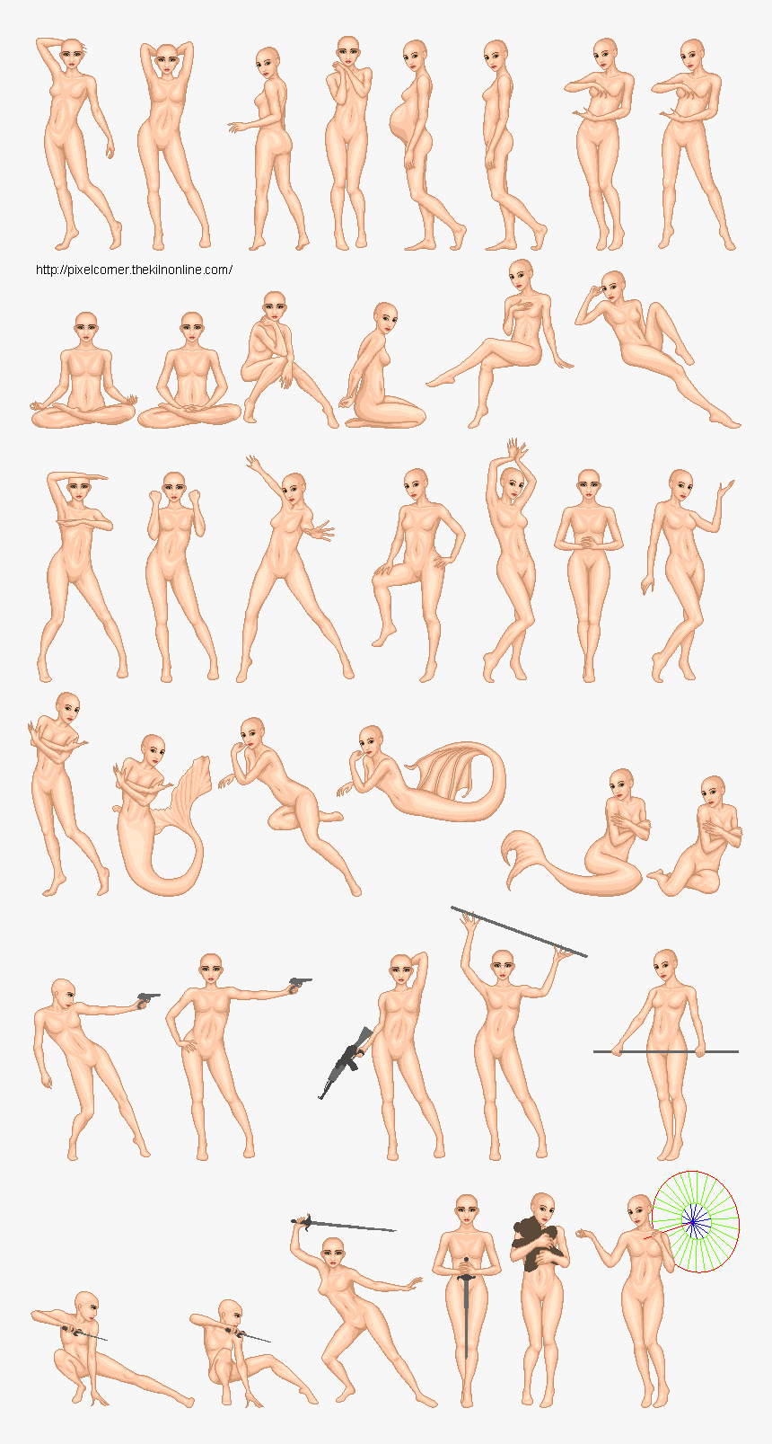 Anime Female Body Base Poses / Bases, poses, references for drawing