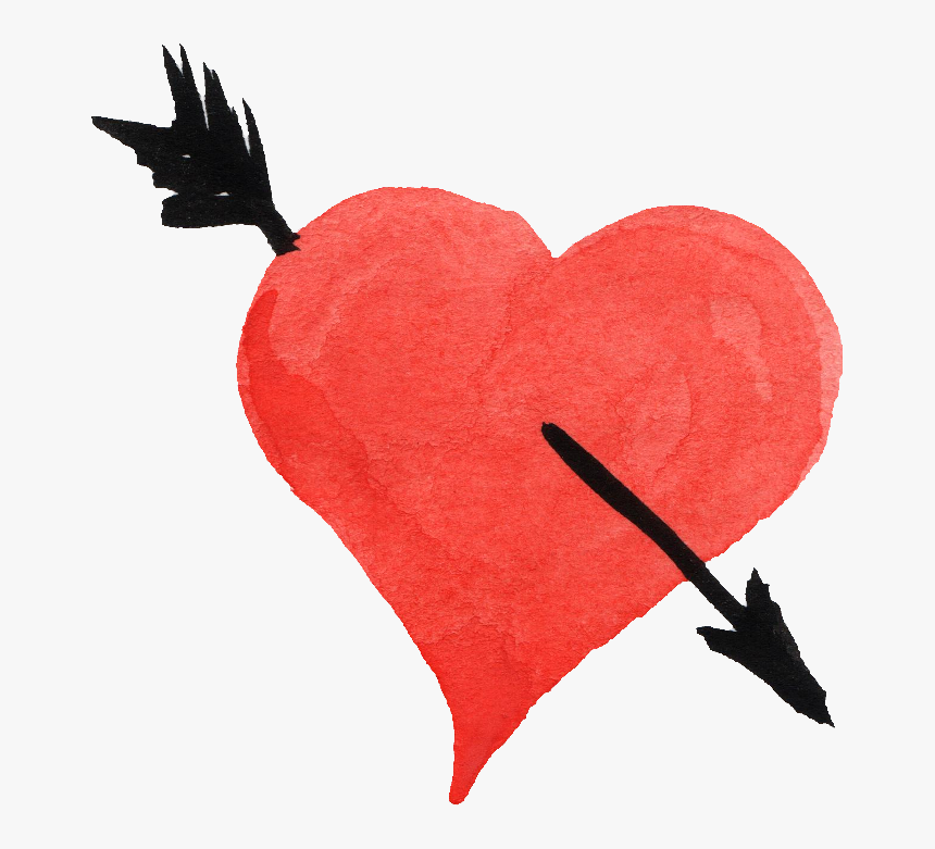 Heart With Arrow Png, Transparent Png, Free Download