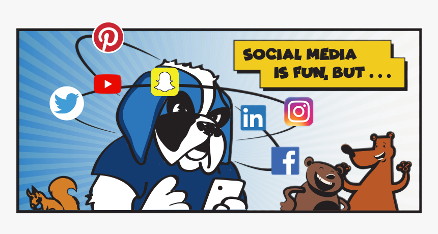 Caesar Likes Checking Out Social Media To Stay Connected, - Cartoon, HD Png Download, Free Download