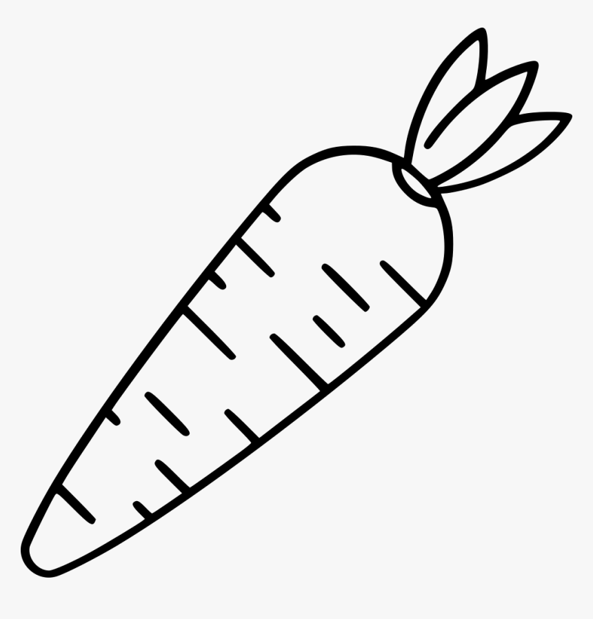 Carrot Carrot Black And White, HD Png Download kindpng