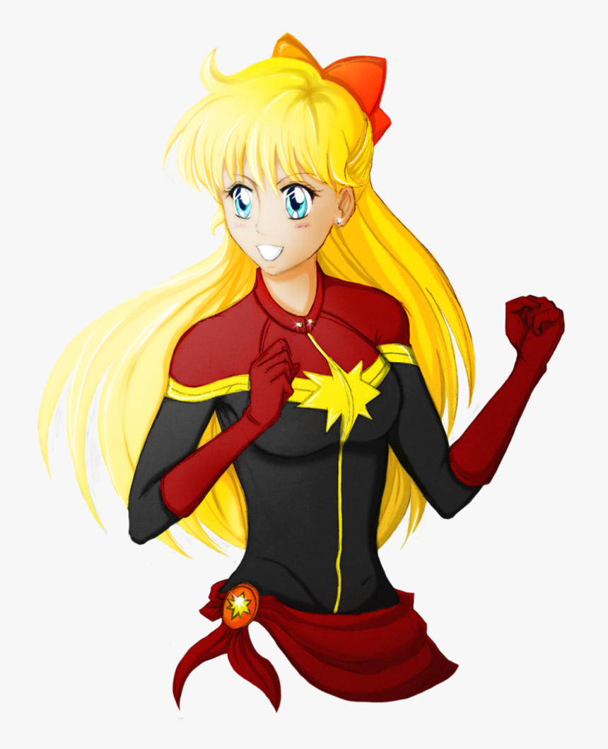 Marvel Heroes 2016 Carol Danvers Sailor Venus Vision - Cap Marvel Sailor Moon, HD Png Download, Free Download