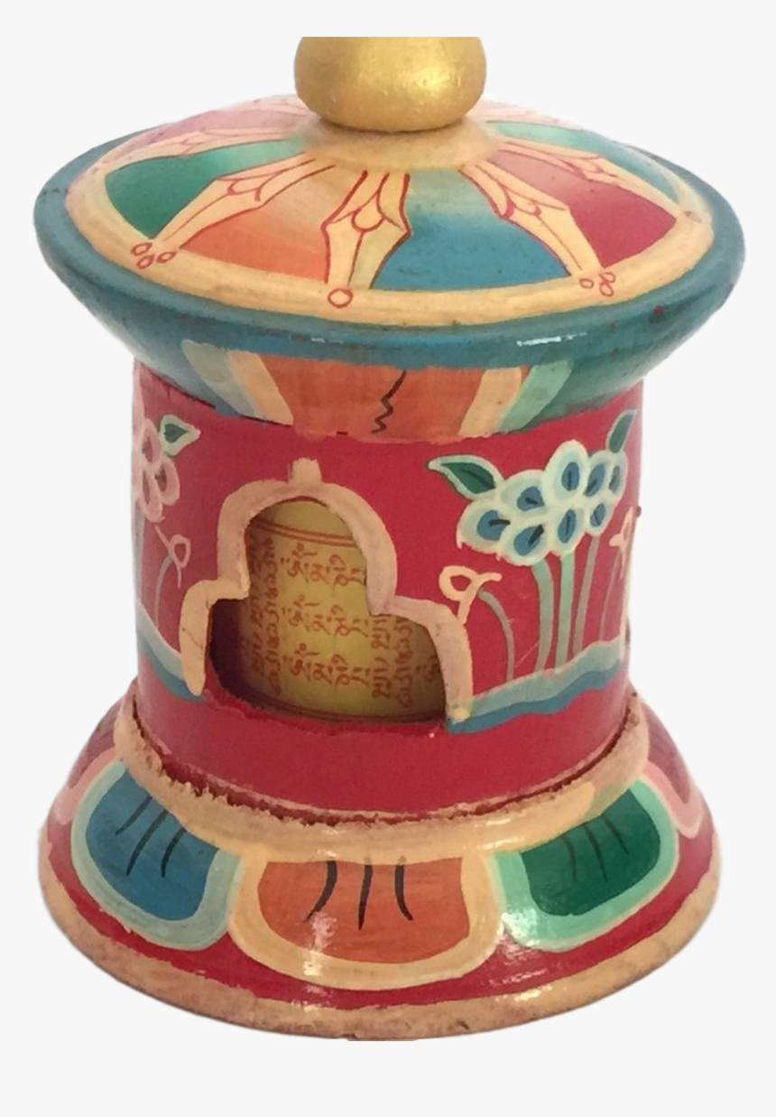 Wooden Tabletop Prayer Wheel - Porcelain, HD Png Download, Free Download