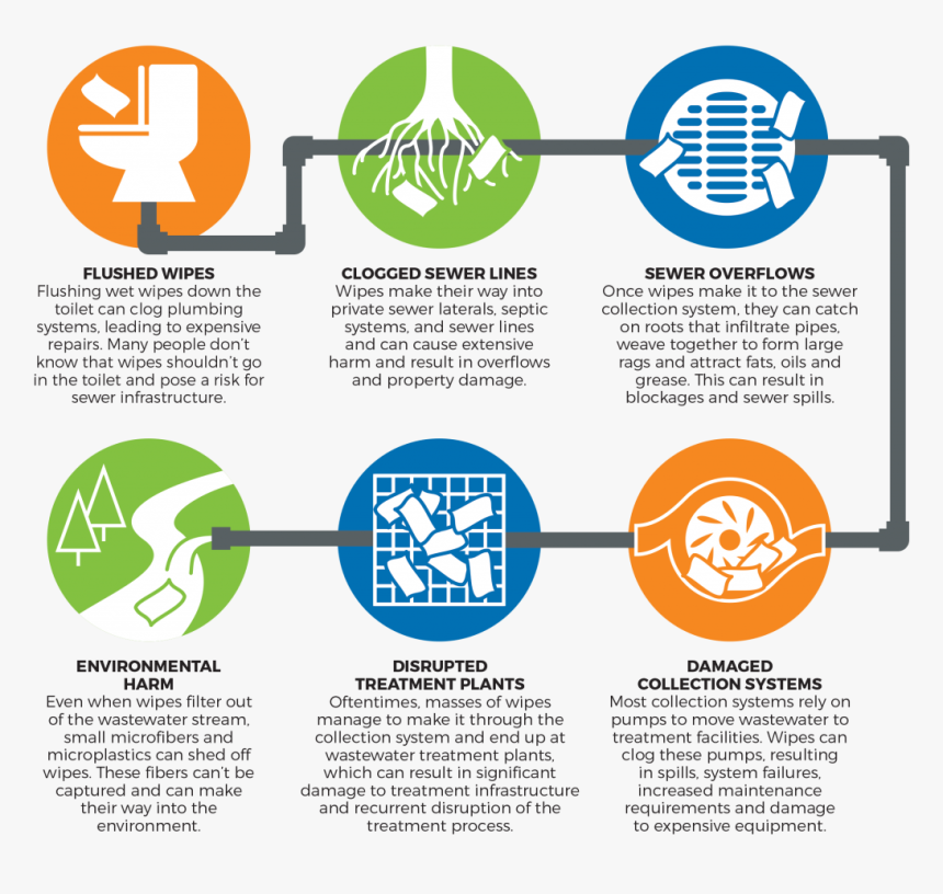 Flushable Wipes Infographic - Circle, HD Png Download, Free Download