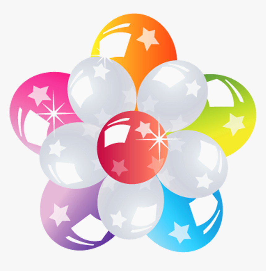 Balloons Bunch Transparent Picture - Flower And Balloon Png, Png Download, Free Download