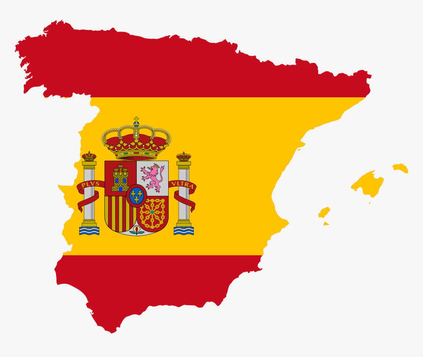 Spain - Flag Map Of Spain, HD Png Download, Free Download