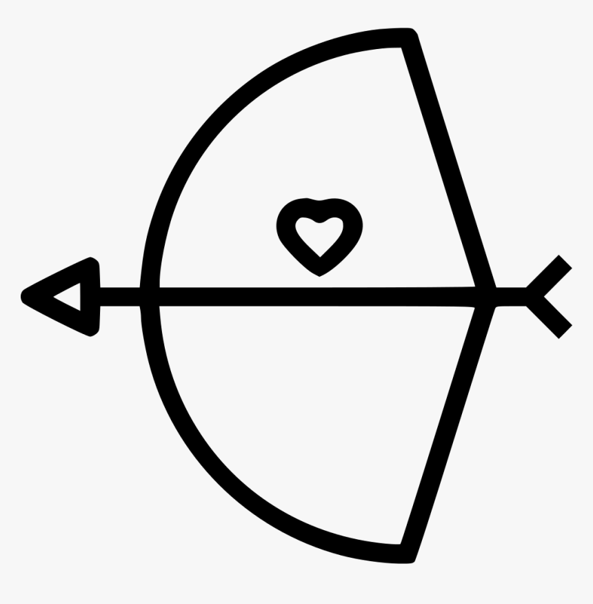 Bow Arrow Cupid - Cupid's Bow Outline Png, Transparent Png, Free Download