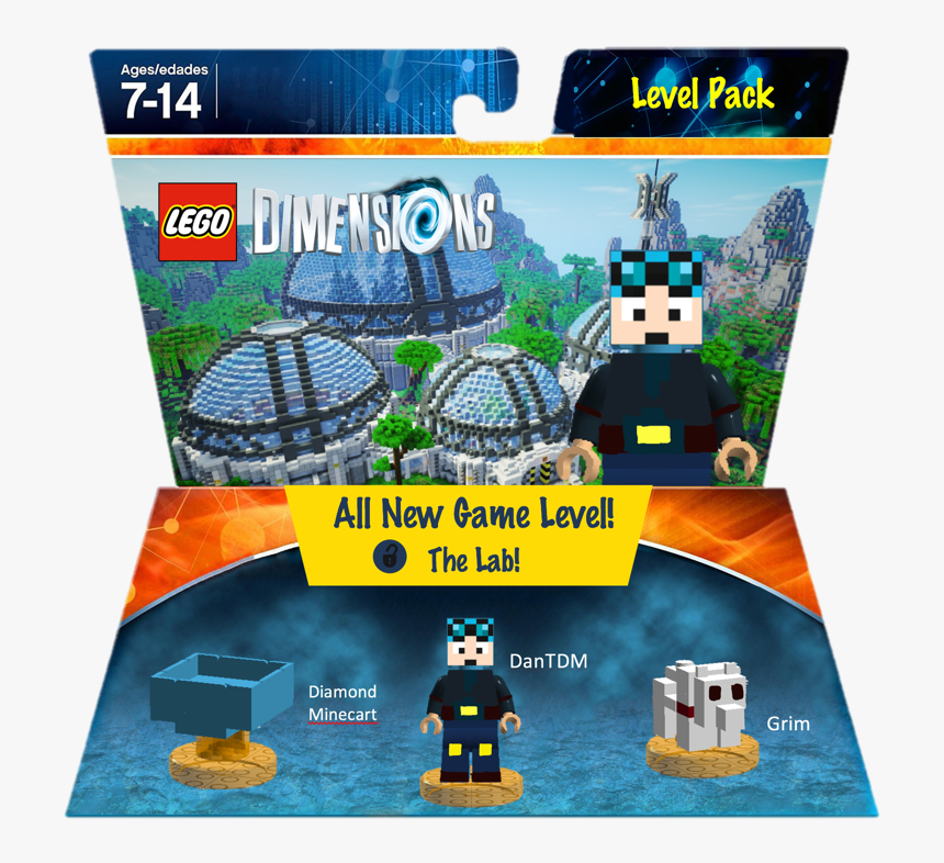 Lego Dimensions Customs Community - Dantdm Lego Dimensions Level Pack, HD Png Download, Free Download