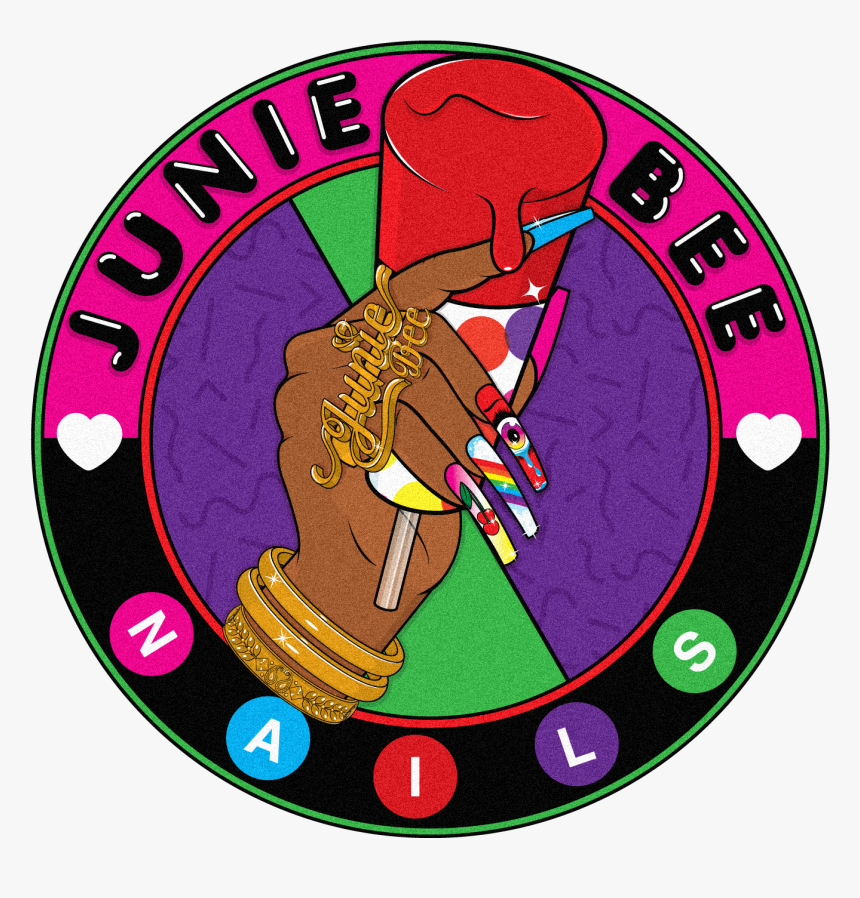 Junie Bee Nails Is Straight Out The 90"s, Providing - Junie Bee Nails Logo, HD Png Download, Free Download