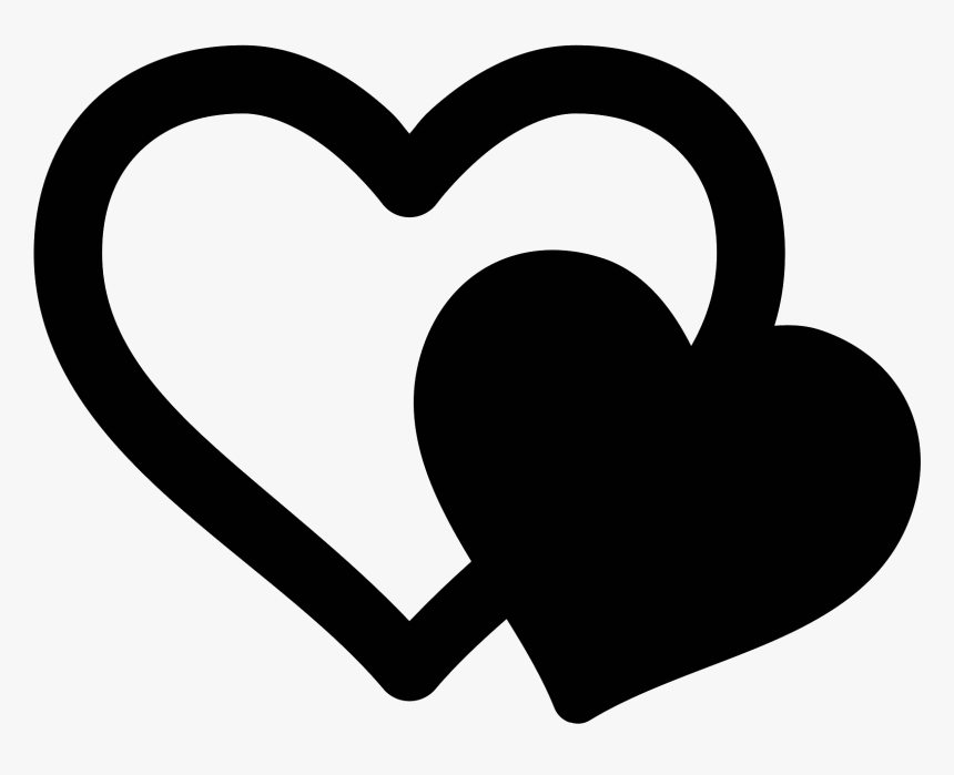 Black And White Heart Png - Love Icon Png Transparent, Png Download, Free Download