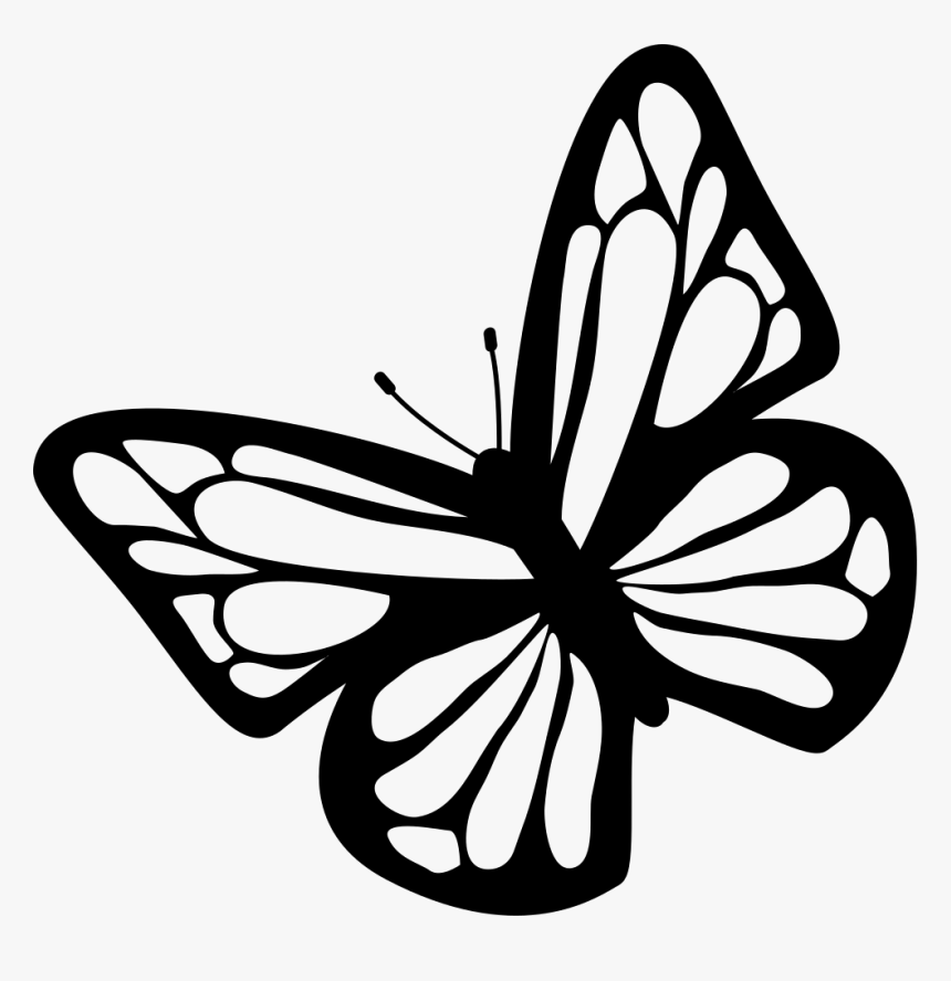 black butterfly clipart white