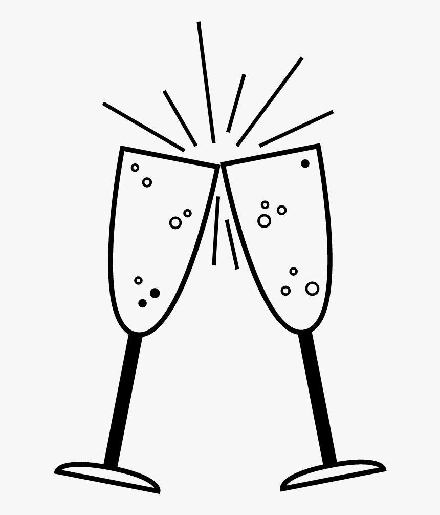 Draw cheap champagne glasses