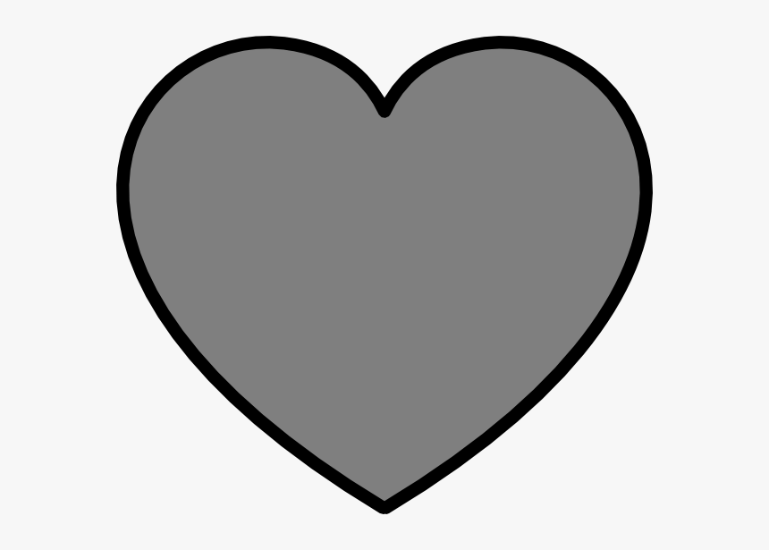 Gray Heart Cliparts - Heart, HD Png Download, Free Download