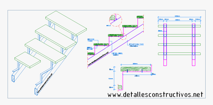 Steel Stair Details - Steel Stair Detail Drawing, HD Png Download - kindpng